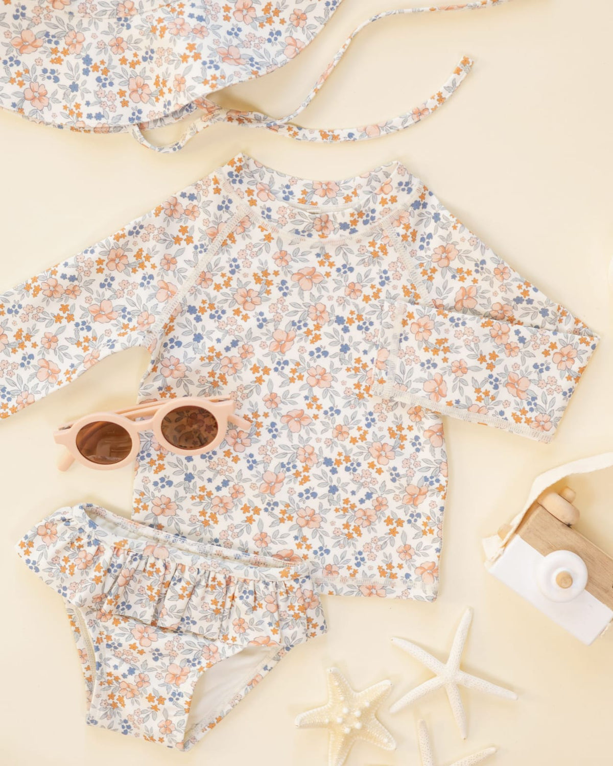 RASHGUARD GIRLS SET || FLOWER FIELDS