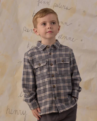 POCKETED FLANNEL SHIRT WINTER PLAID