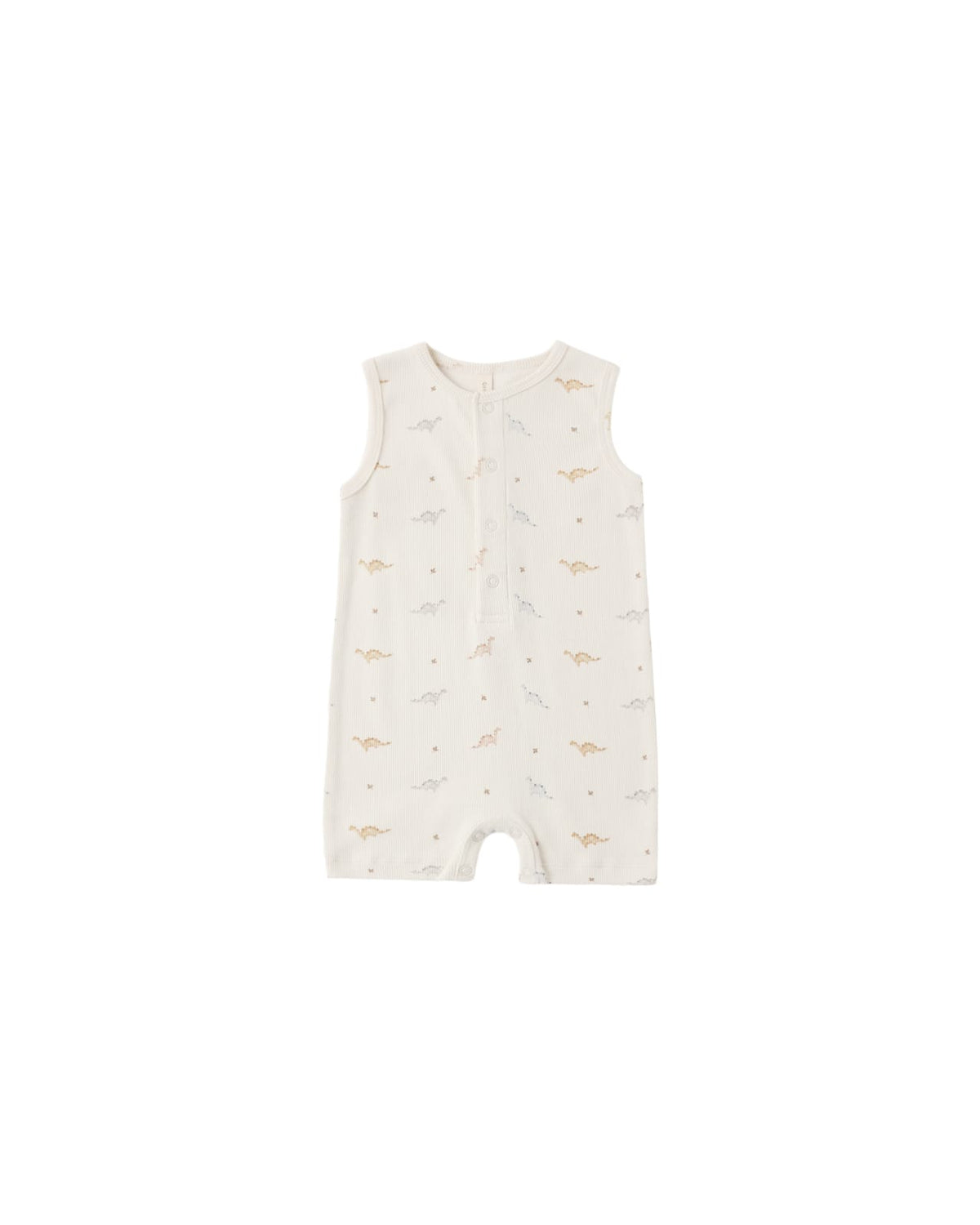 RIBBED	HENLEY	ROMPER	||	DINOS