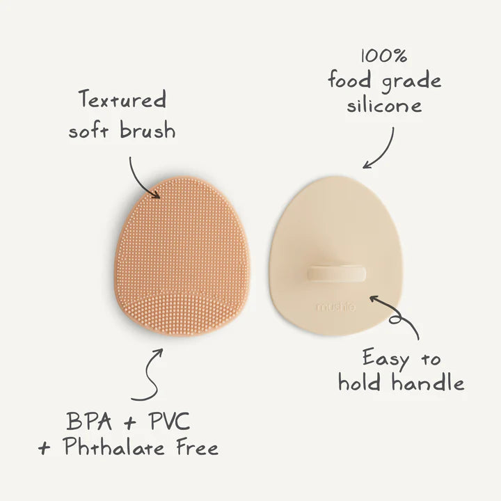 Cradle Cap Brushes-Rose/Soft Lilac