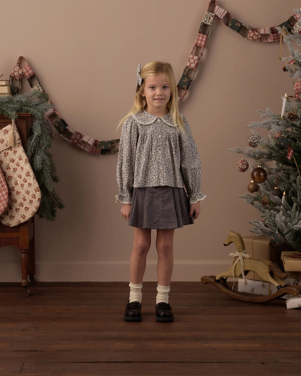 KAT BLOUSE SLATE FLORAL