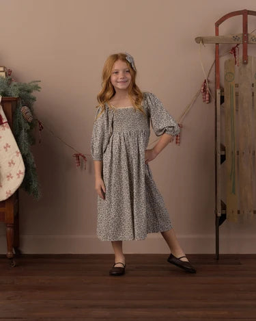 DELLA DRESS SLATE FLORAL