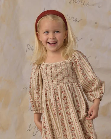 DELLA DRESS FLORAL STRIPE