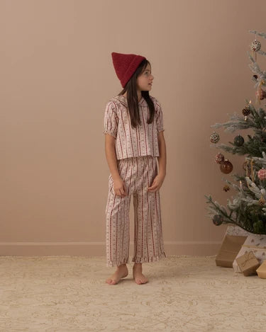 RUFFLE PAJAMAS CANDY CANE LANE