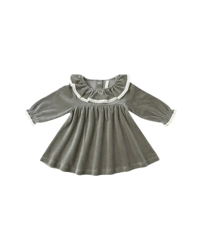 Velvet dress for baby || Forest