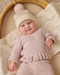 Rib Knit Peplum Top Lilac+ Rib Knit Legging Lilac