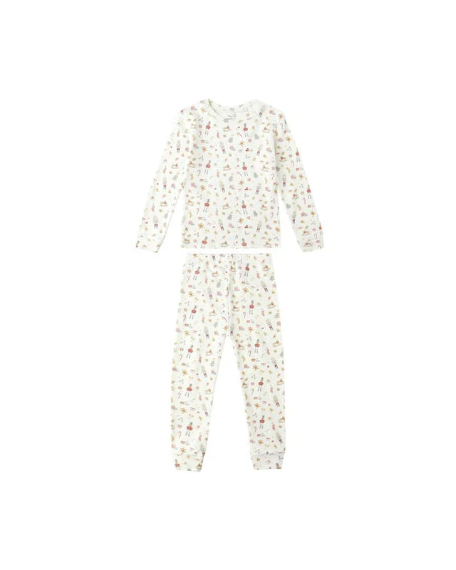 ORGANIC LONG SLEEVE PAJAMA SET || FESTIVE