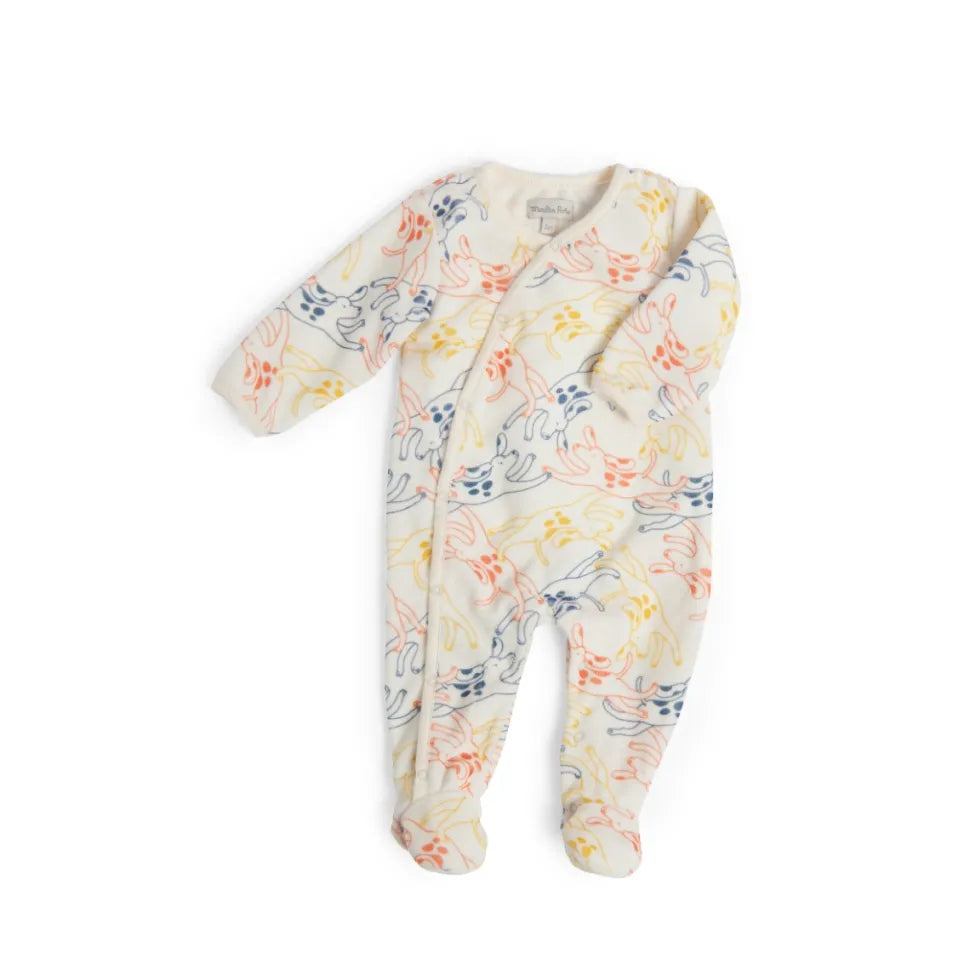 Pijama m terciopelo perros multicolor Puce & Pilou