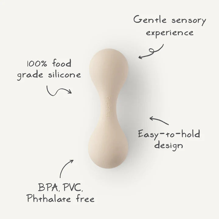 Silicone Baby Rattle Toy Blush
