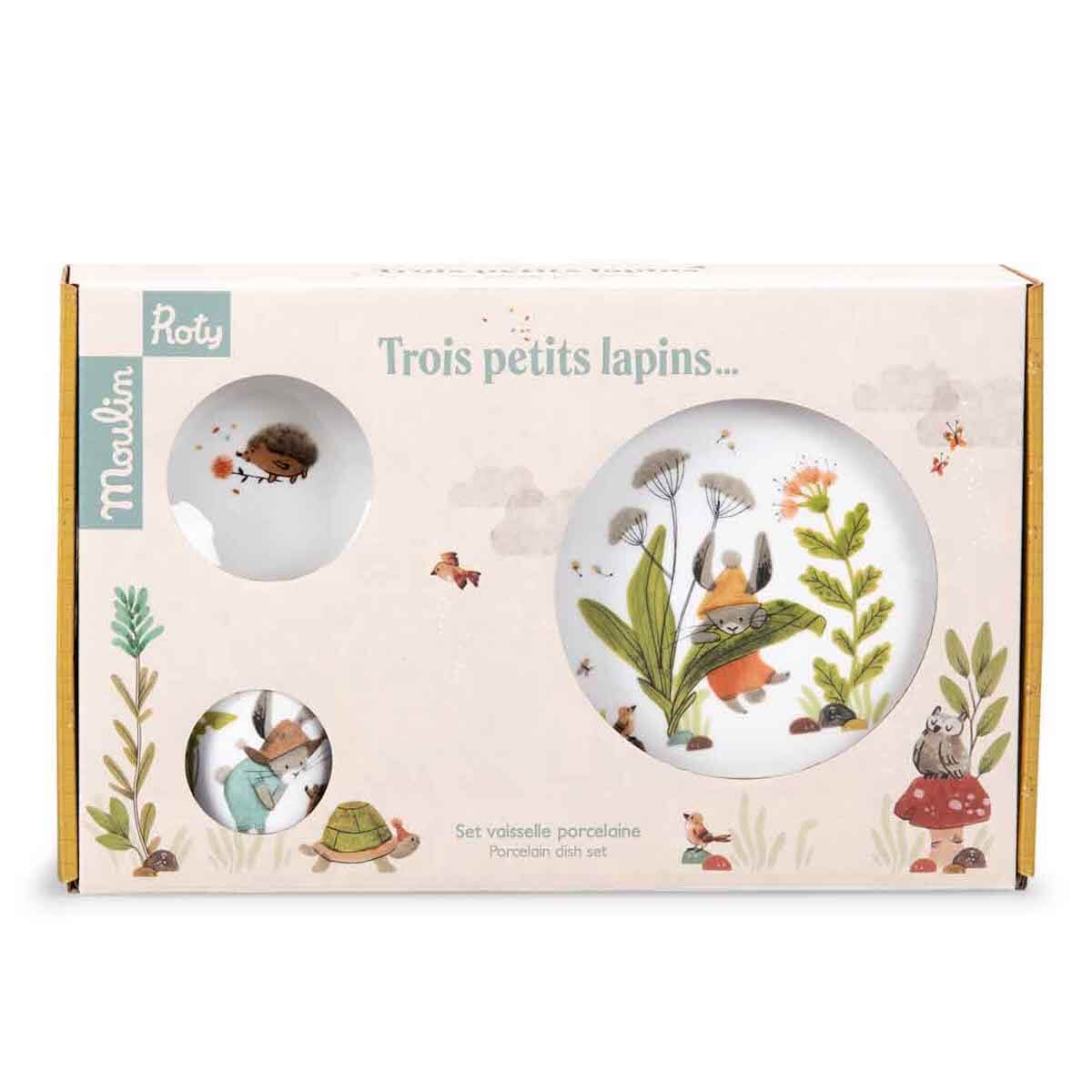 Vajilla porcelana TROIS PETITS LAPINS