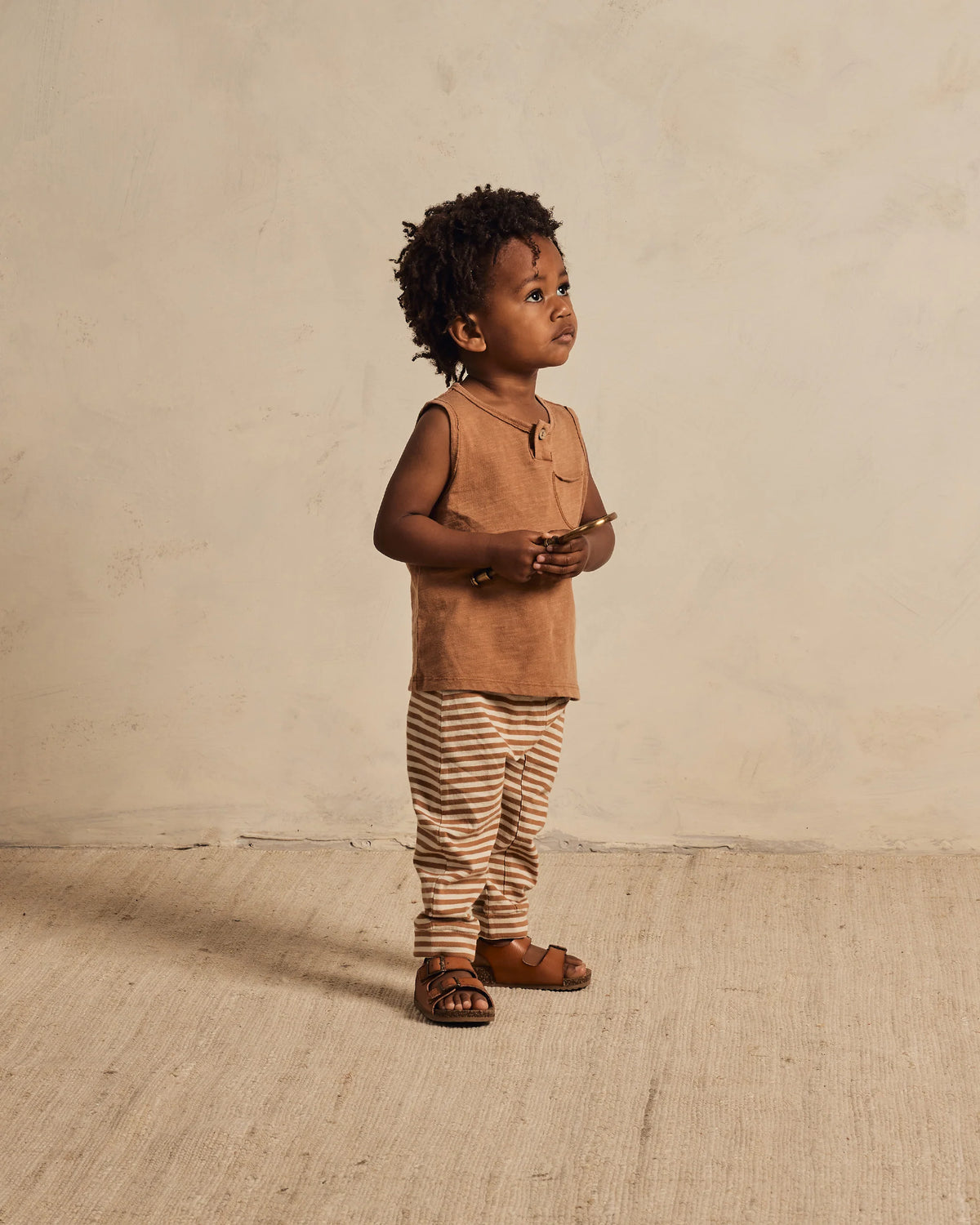 jersey button tank || camel