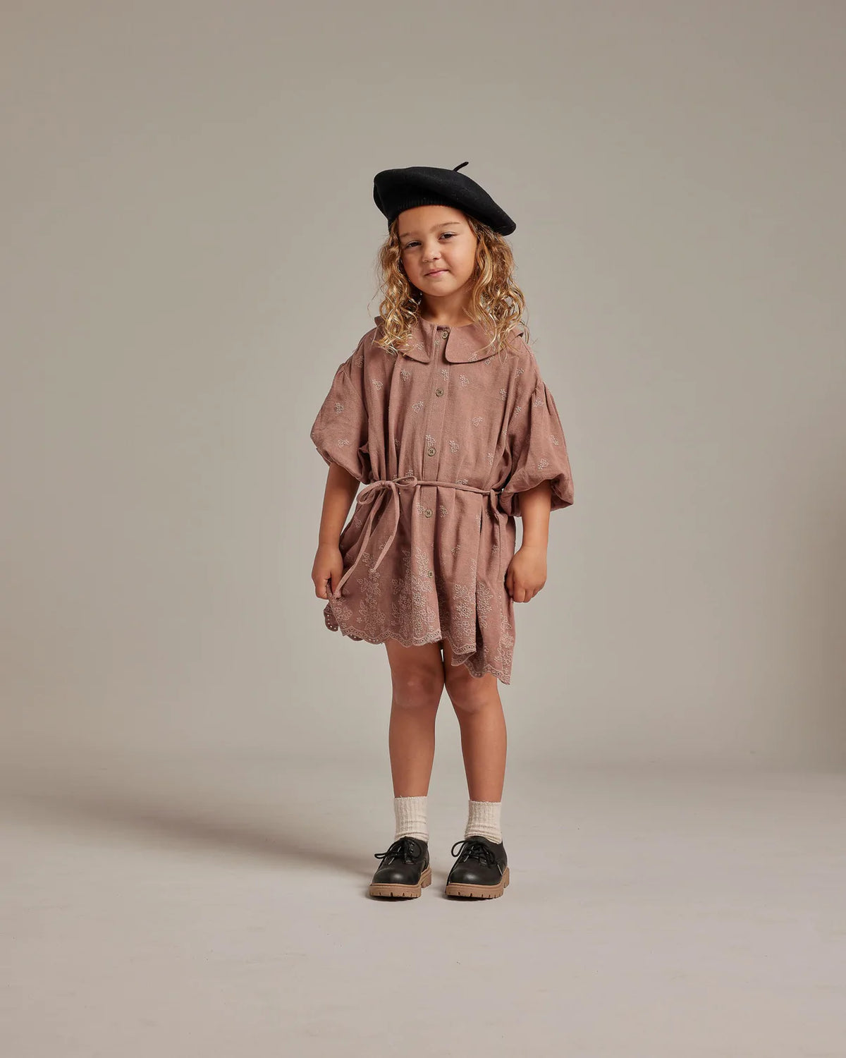 OLIVE DRESS || GRAPEVINE EMBROIDERY
